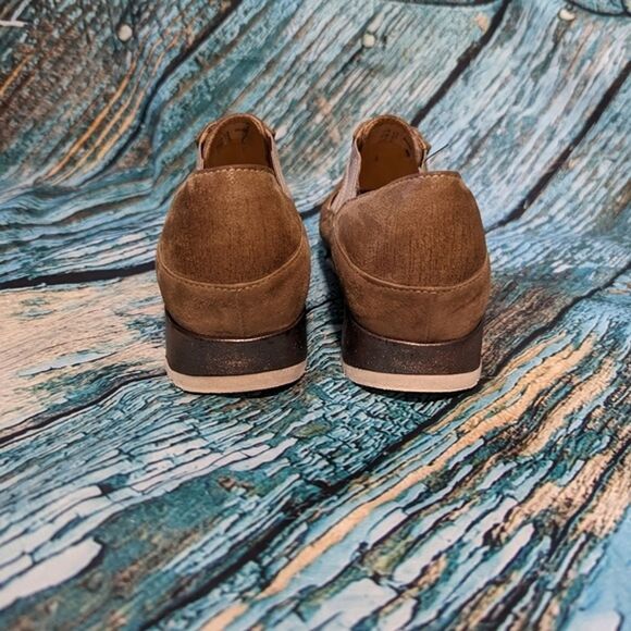 Brunate Size 40 Tan Gold Leather Suede Platform Sneakers with Zipper - Picture 3 of 10